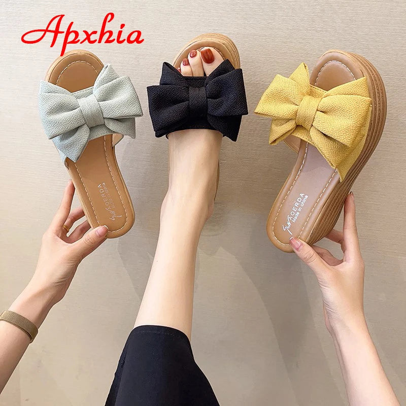 Summer 7cm Platform Wedge Slippers Women Shoes