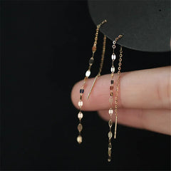 Chain Tassel Stud Earrings Plating Jewelry