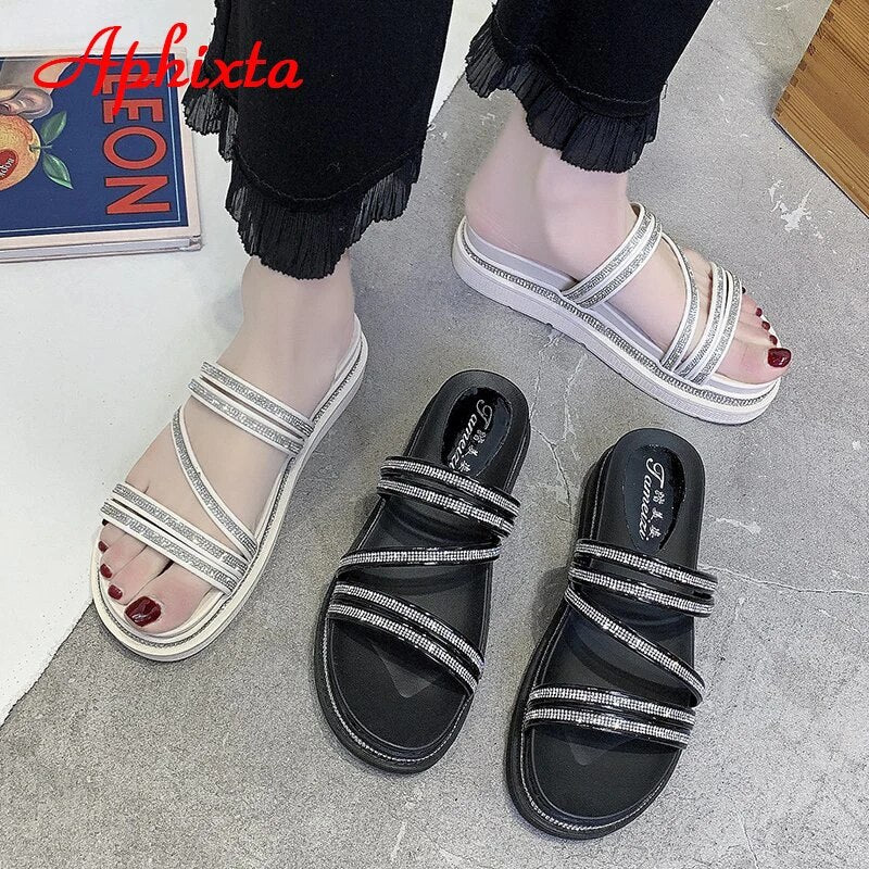 Design Platform Wedge Slippers Women Shoes