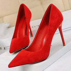 Pumps Suede High Heels Shoes Fashion Office Shoes Stiletto