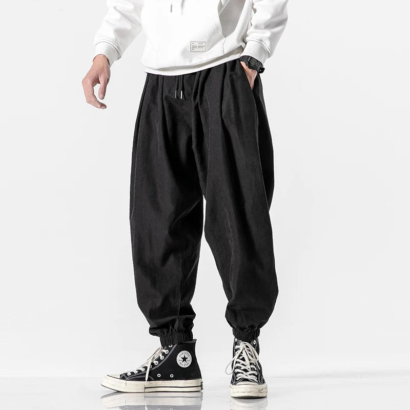 Style Casual Pants Mens Fashion Black Pants Hip Hop Streetwear