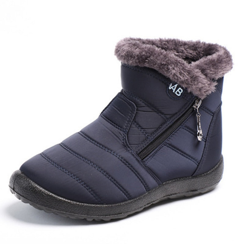 Women Warm Snow Faux Suede Ankle Boots