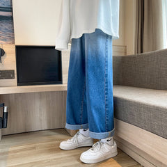 Men's Denim Wide-leg Pants Streetwear Fashion