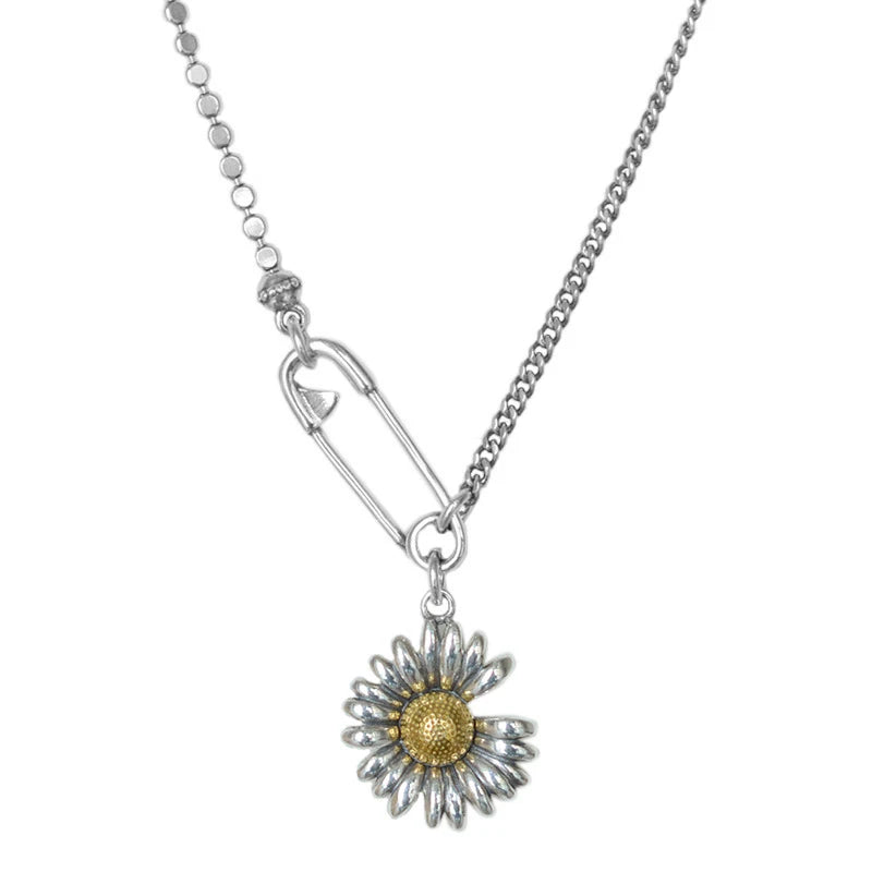 Vintage Necklace Fashion Simple Daisy Pendant Party Jewelry