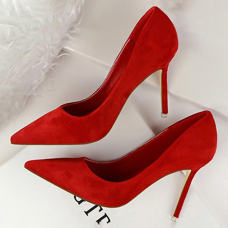 Shoes Women Pumps Fashion High Heels Casual Pointed Toe