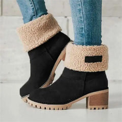 Winter Fur Warm Snow Ladies Ankle Boot