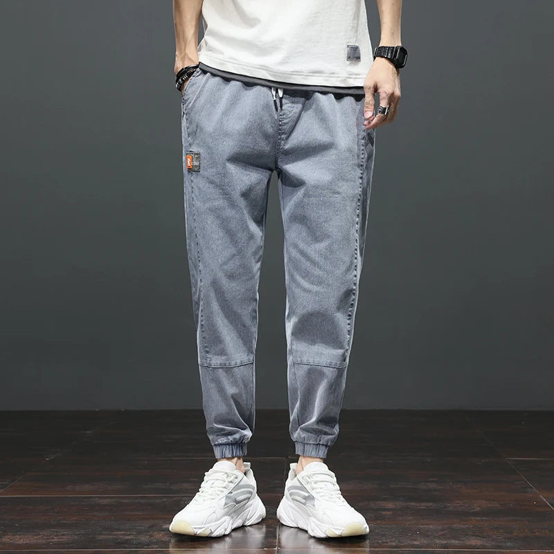 Trendy Brand Men’s Jeans Loose Straight Leg Wide-leg Casual Trousers