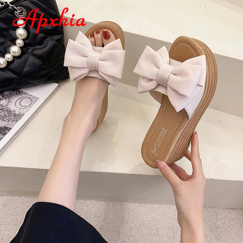 Summer 7cm Platform Wedge Slippers Women Shoes