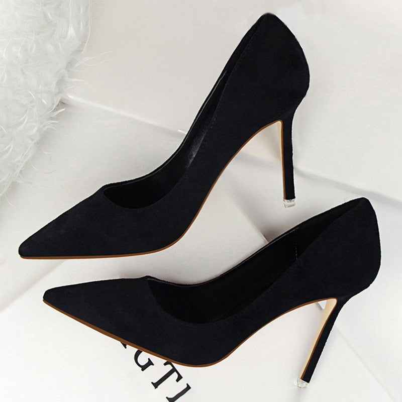 Shoes Women Pumps Fashion High Heels Casual Pointed Toe