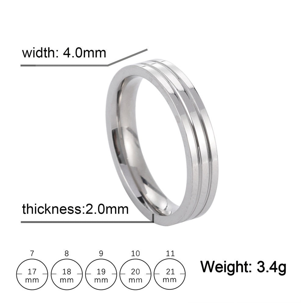 Fashion Simple Stainless Steel Ring Casual