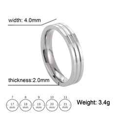 Fashion Simple Stainless Steel Ring Casual