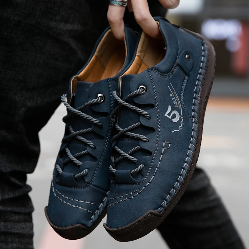 Men Casual Shoes Handmade Leather Loafers Men's Sneakers