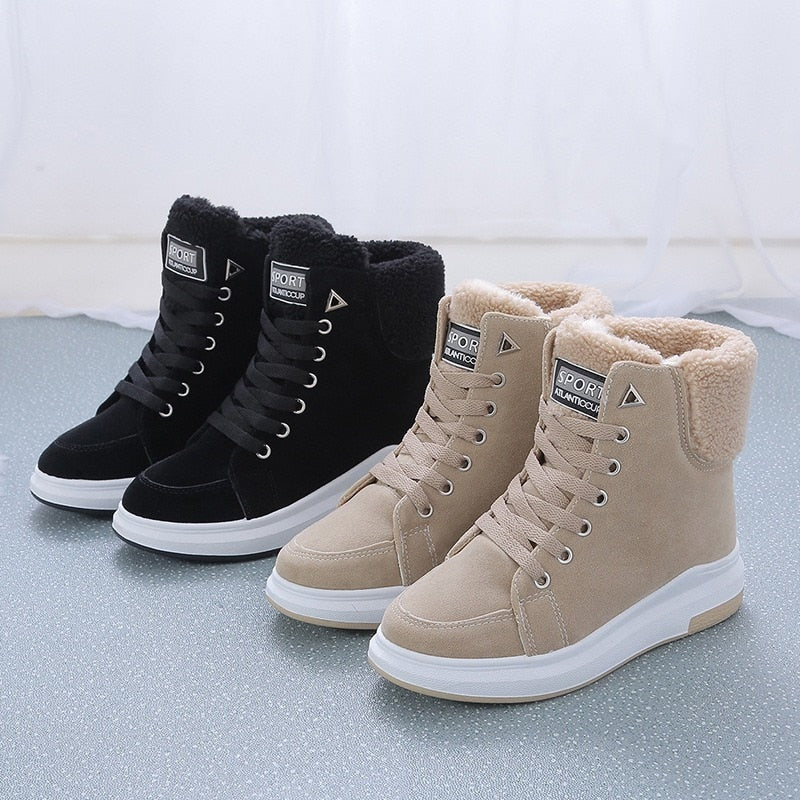 Boots Ankle Boots Warm PU Plush Shoes Sneakers