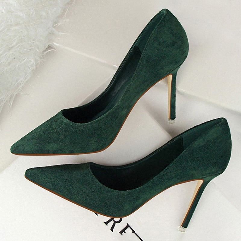 Shoes Women Pumps Fashion High Heels Casual Pointed Toe