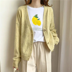 Sweater Cardigans Spring Solid Coat Chic style Casual