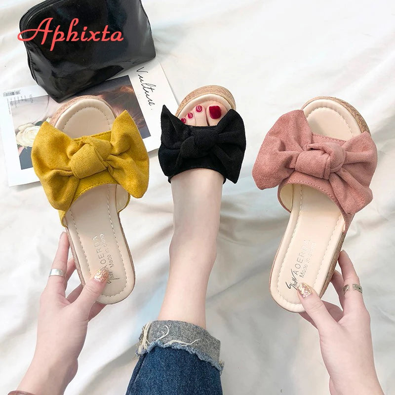 7cm or 9cm Summer Women Wedge Slippers Platform