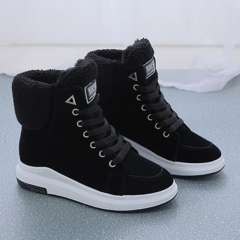 Boots Ankle Boots Warm PU Plush Shoes Sneakers