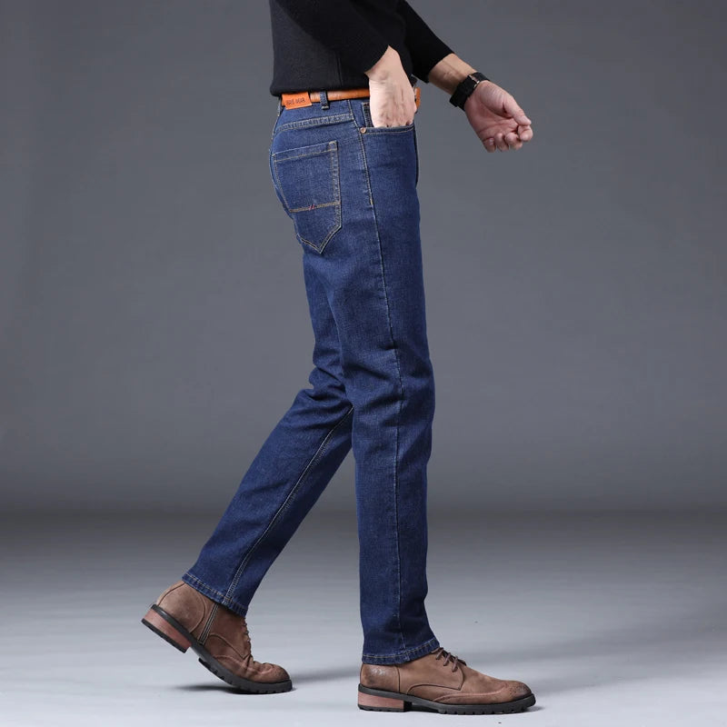 Denim Pants Brand Classic Clothes Overalls Straight Trousers