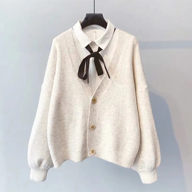 Sweater Cardigans Spring Solid Coat Chic style Casual