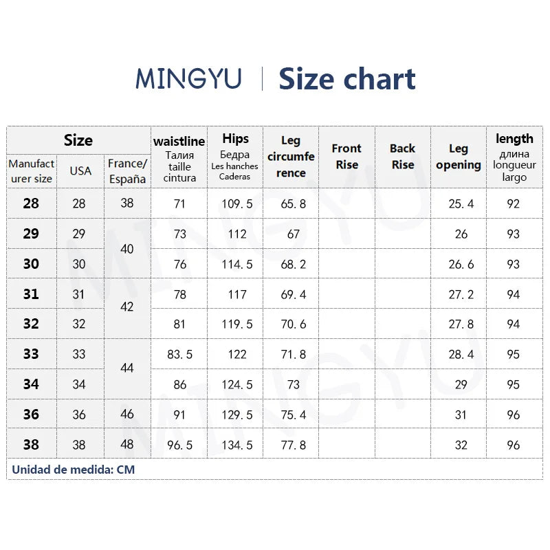 Trendy Brand Men’s Jeans Loose Straight Leg Wide-leg Casual Trousers