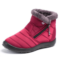 Women Warm Snow Faux Suede Ankle Boots
