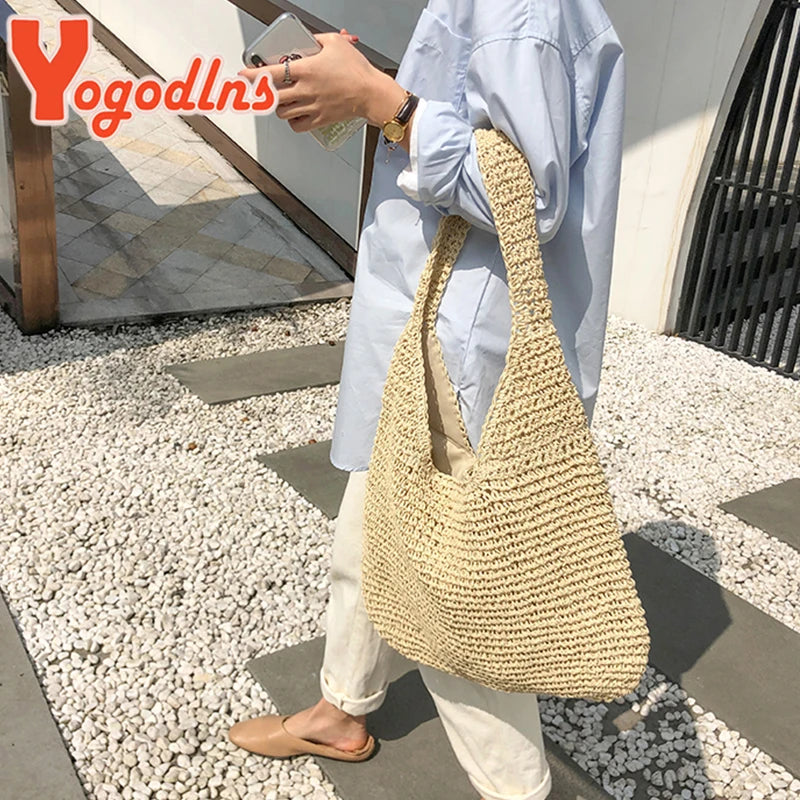 Summer Straw Bag For Women Woven Handmade Handbag