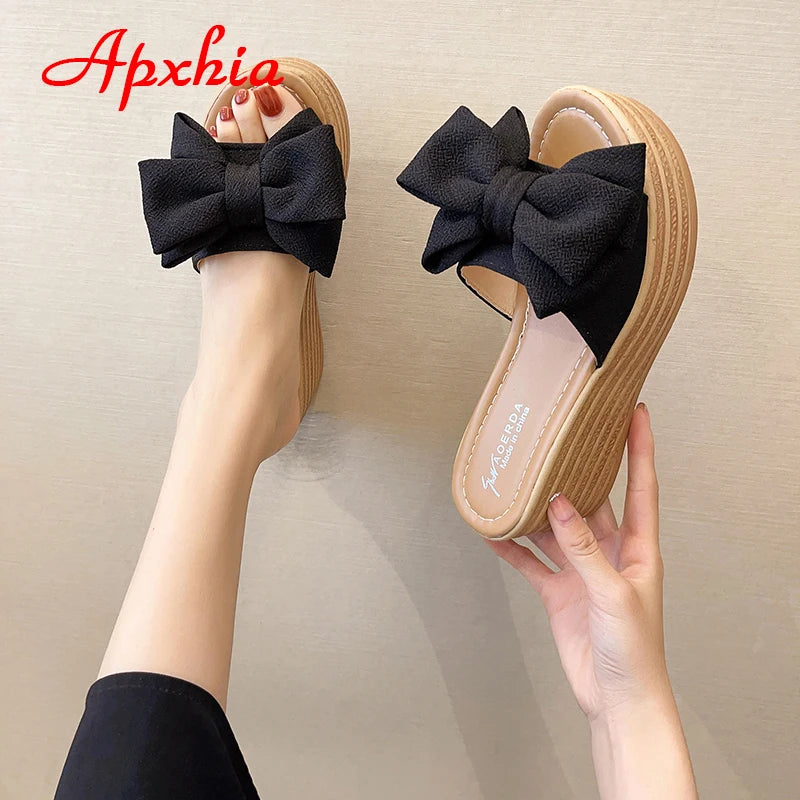 Summer 7cm Platform Wedge Slippers Women Shoes