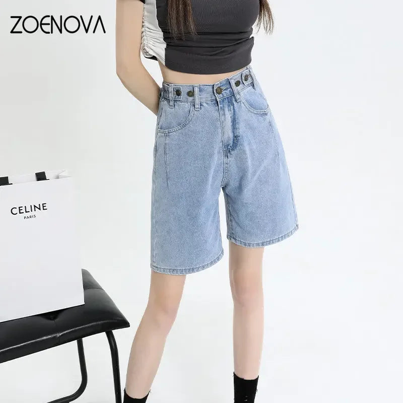 Fashion High Waist Five Point Shorts Four Colors