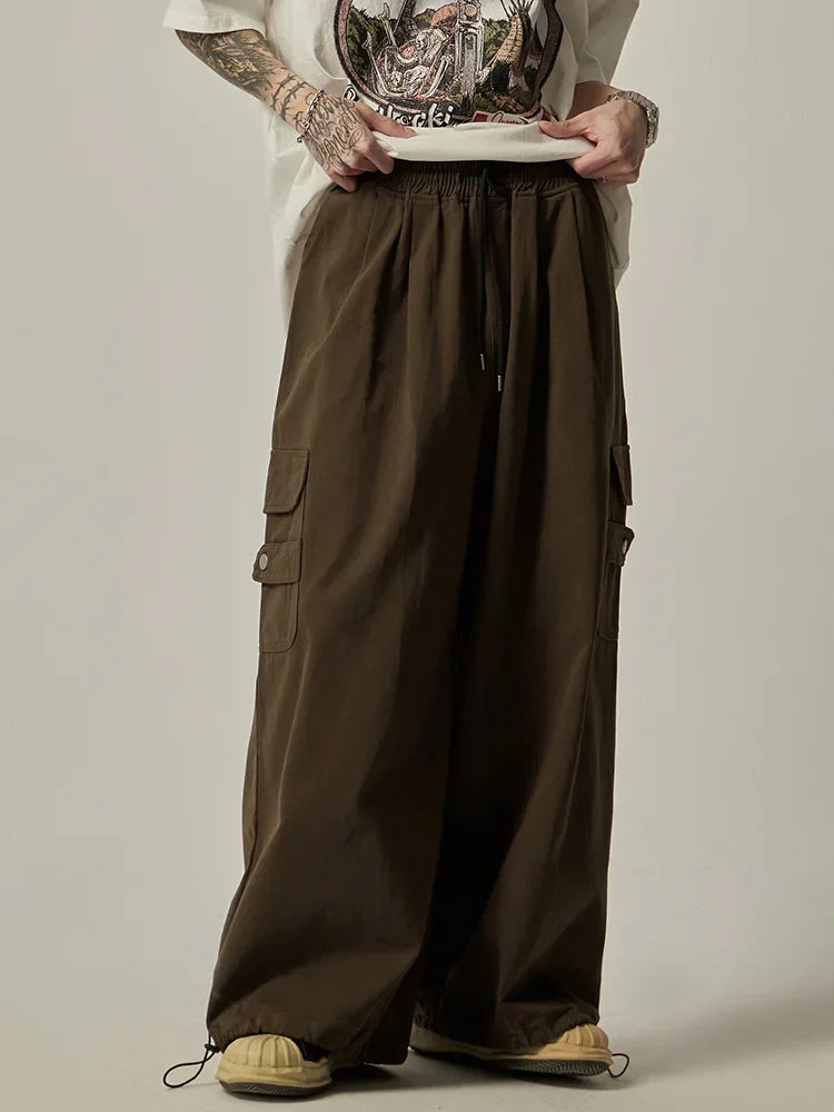 Baggy Cargo Pants Men Oversize Wide Leg Cargo Trousers