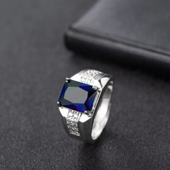 Vintage Square Gemstone Adjustable Ring