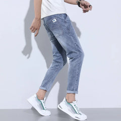 Summer Thin Style Street Work Pants Men's Elastic Waist Jogger
