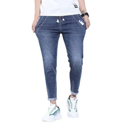 Summer Thin Style Street Work Pants Men's Elastic Waist Jogger