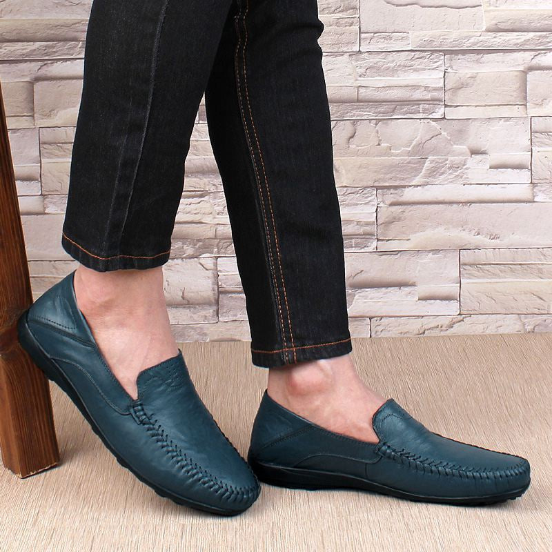 Genuine Leather Men Shoes Casual Formal Mens Loafers Moccasins