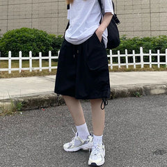 Summer Knee Length Cargo Shorts Wide Leg