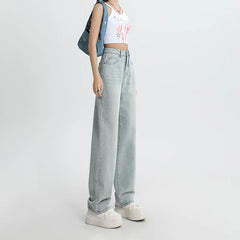 Jeans Loose Wide Leg Pants Straight High Waisted Pant Fashion