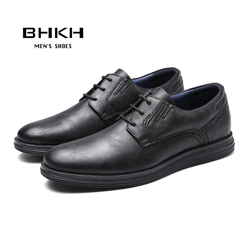 Sneakers Leather Men Casual Business Work Office Lace-up Dress shoes