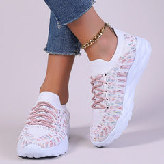 Lightweight Slip On Platform Sneakers Women Fashion Colorful Knitted Sock