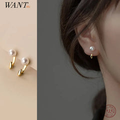 Trend Statement Synthetic Pearl Ear Hook Earring Jewelry