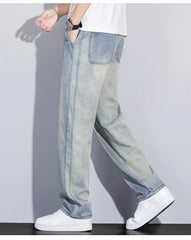 Summer Thin Soft Lyocell Fabric Men's Retro Jeans