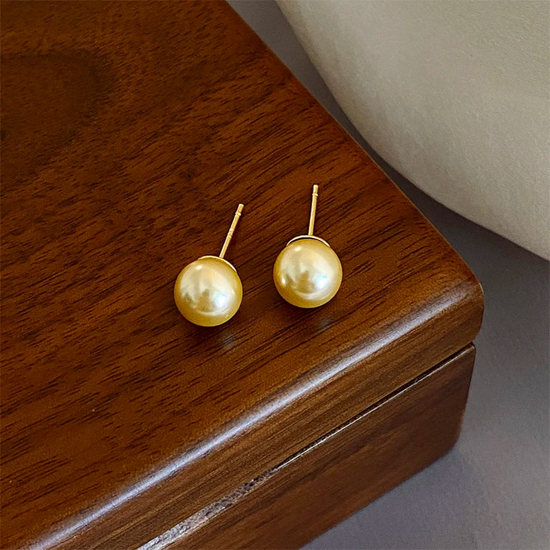 Wearing Set Minimalist Multicolor Pearl Earrings