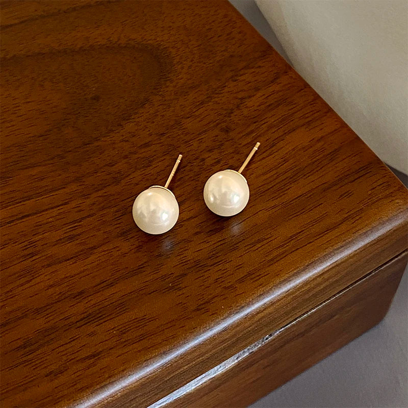 Wearing Set Minimalist Multicolor Pearl Earrings