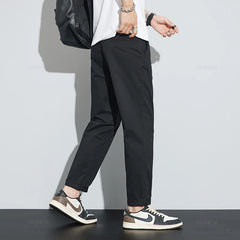 Ankle-Length Casual Pants Thin Business Straight Trousers Male Plus Size