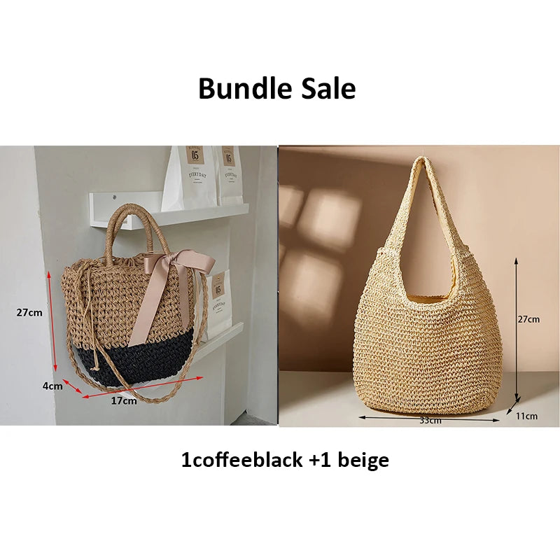 Summer Straw Bag For Women Woven Handmade Handbag