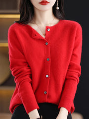 Fashion O-neck Cardigan Sweater Clothing Knitwear Tops