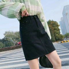 Women's Denim Summer High Waist A Line Mini Skirt