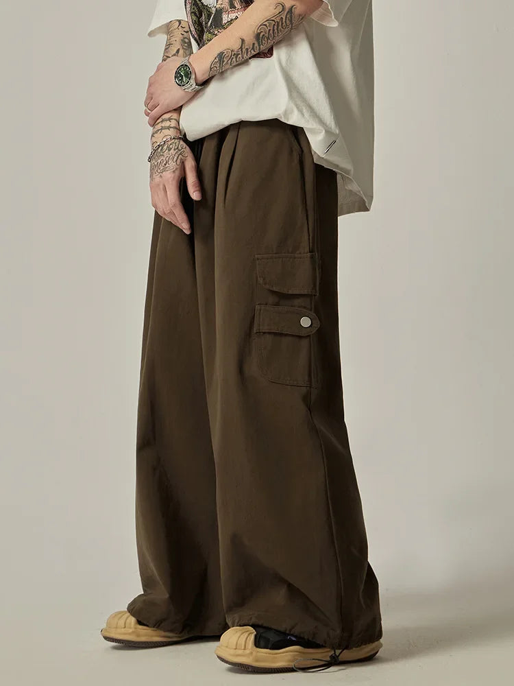 Baggy Cargo Pants Men Oversize Wide Leg Cargo Trousers