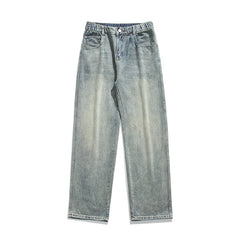 Men's Baggy Straight Jeans Fashion Vintage Denim Trousers