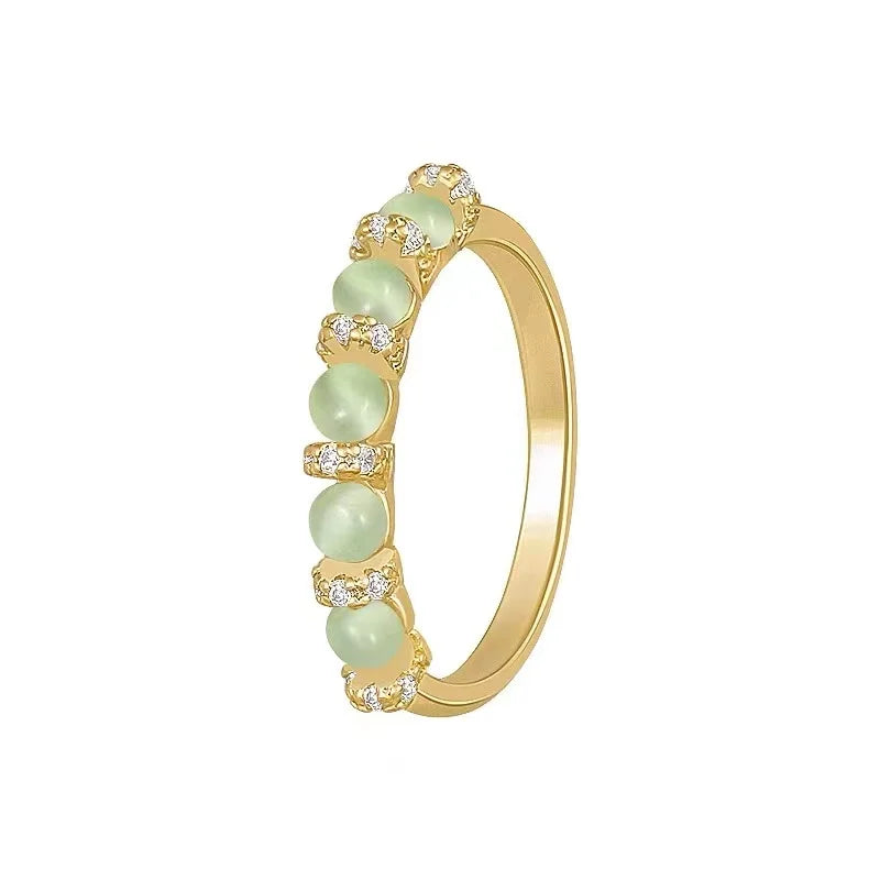 Zircon Gold Color Rings Fashion Jewelry Accessories