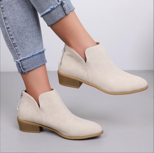 Women's Boots Pointed Suede Thick Heel Women Plus Size