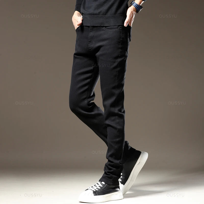 Stretch Skinny Men's Jeans Fashion Cotton Slim Fit Denim Pants